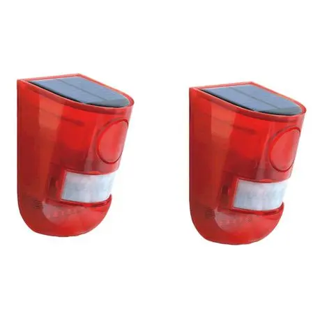 Outdoor solar Powered security alarm lamp with motion detector Q A223