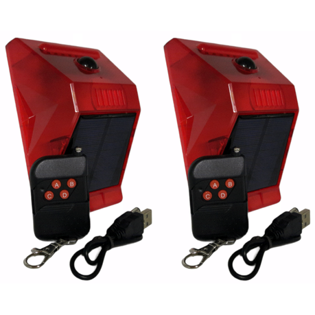 Solar Alarm with remote pack of 2